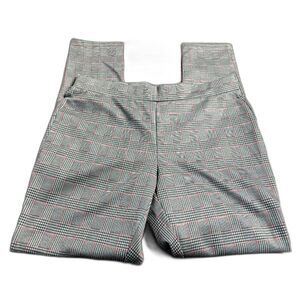 AF Studio Pants, Women's Size Medium, Black Gray Red, Plaid, Pull On NEW NWT